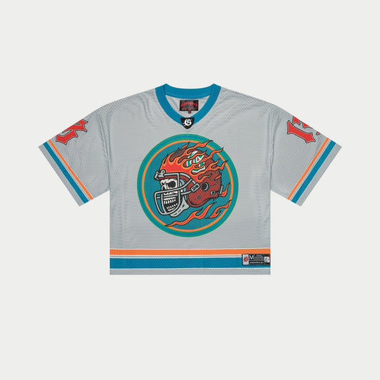 Godspeed - First Down Jersey (Grey/Blue/Orange) NYC — front view