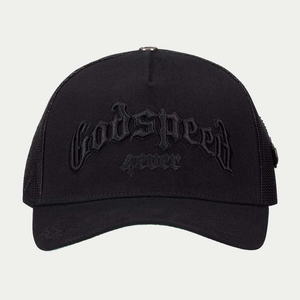 Godspeed - GS Forever Trucker Hat (VANTA) BOOM34 — front view