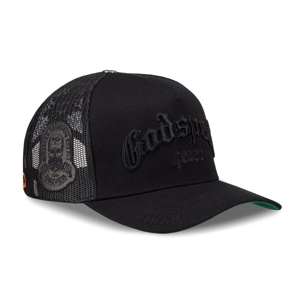 Godspeed - GS Forever Trucker Hat (VANTA) BOOM34 — front view