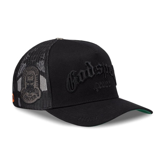 Godspeed - GS Forever Trucker Hat (VANTA) BOOM34 — front view