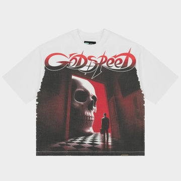 Godspeed - Fate's Doorstep Tee - Snow — front view