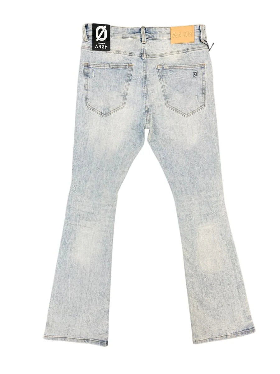 Anom Obscura Stacked Fit in Light Blue Wash denim — front view