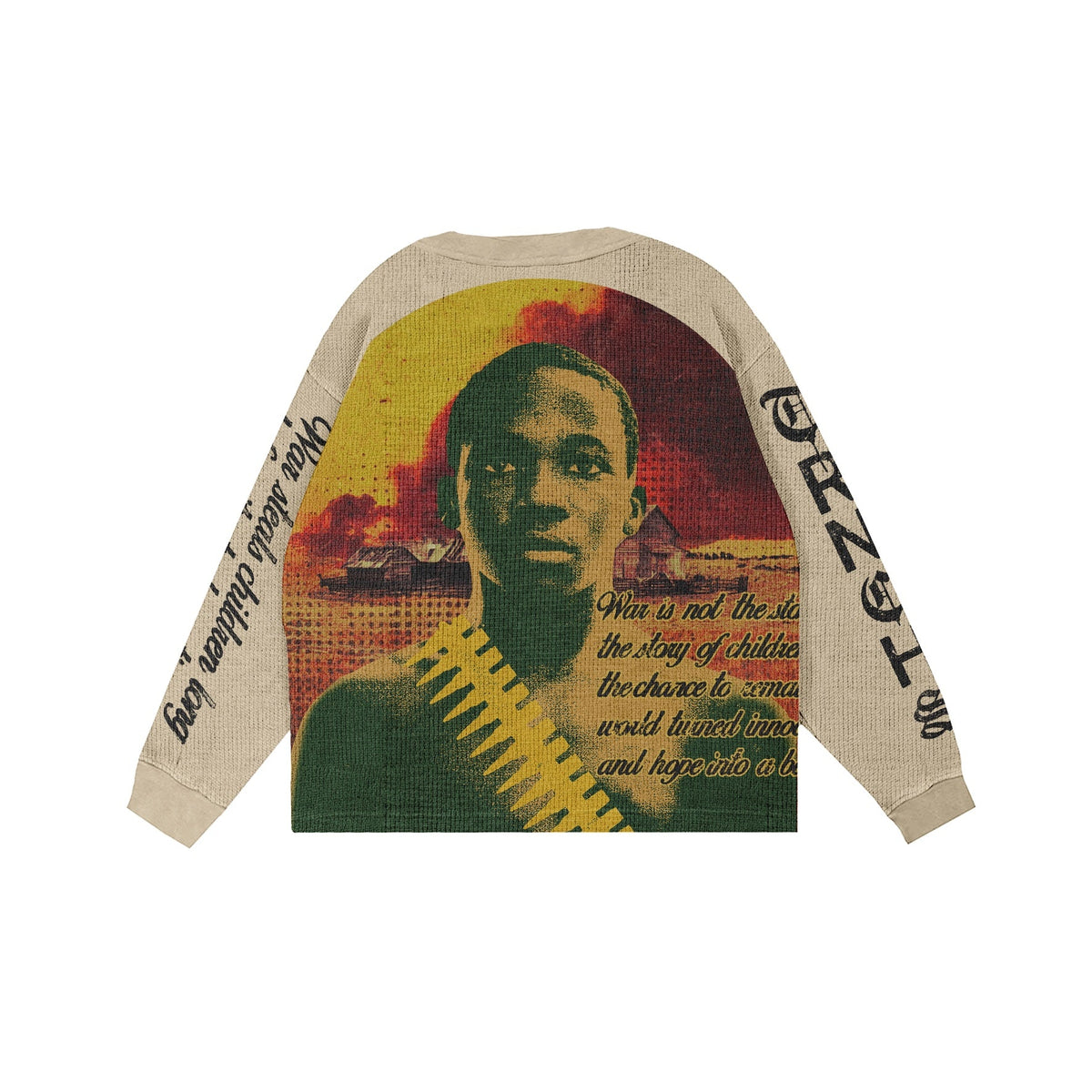 TRNCHS - Innocence Crewneck - Khaki — front view