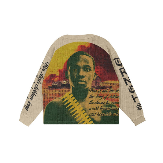 TRNCHS - Innocence Crewneck - Khaki — front view