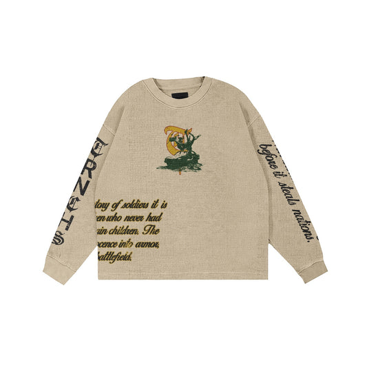 TRNCHS - Innocence Crewneck - Khaki — front view