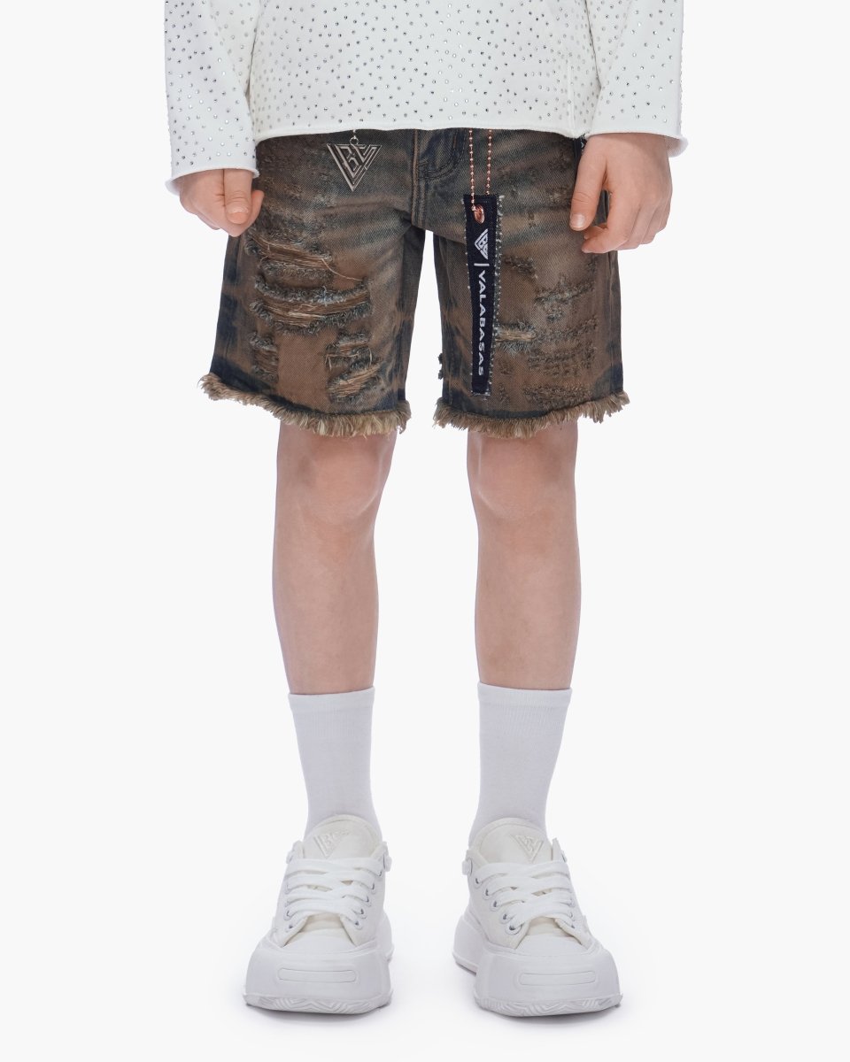 Valabasas - Kids Clipped Jorts - Dirty Vintage Blue