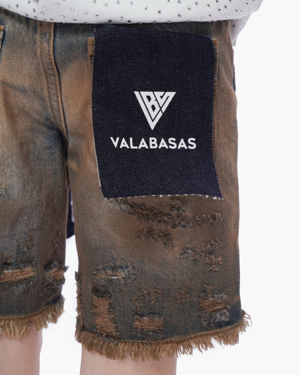 Valabasas - Kids Clipped Jorts - Dirty Vintage Blue