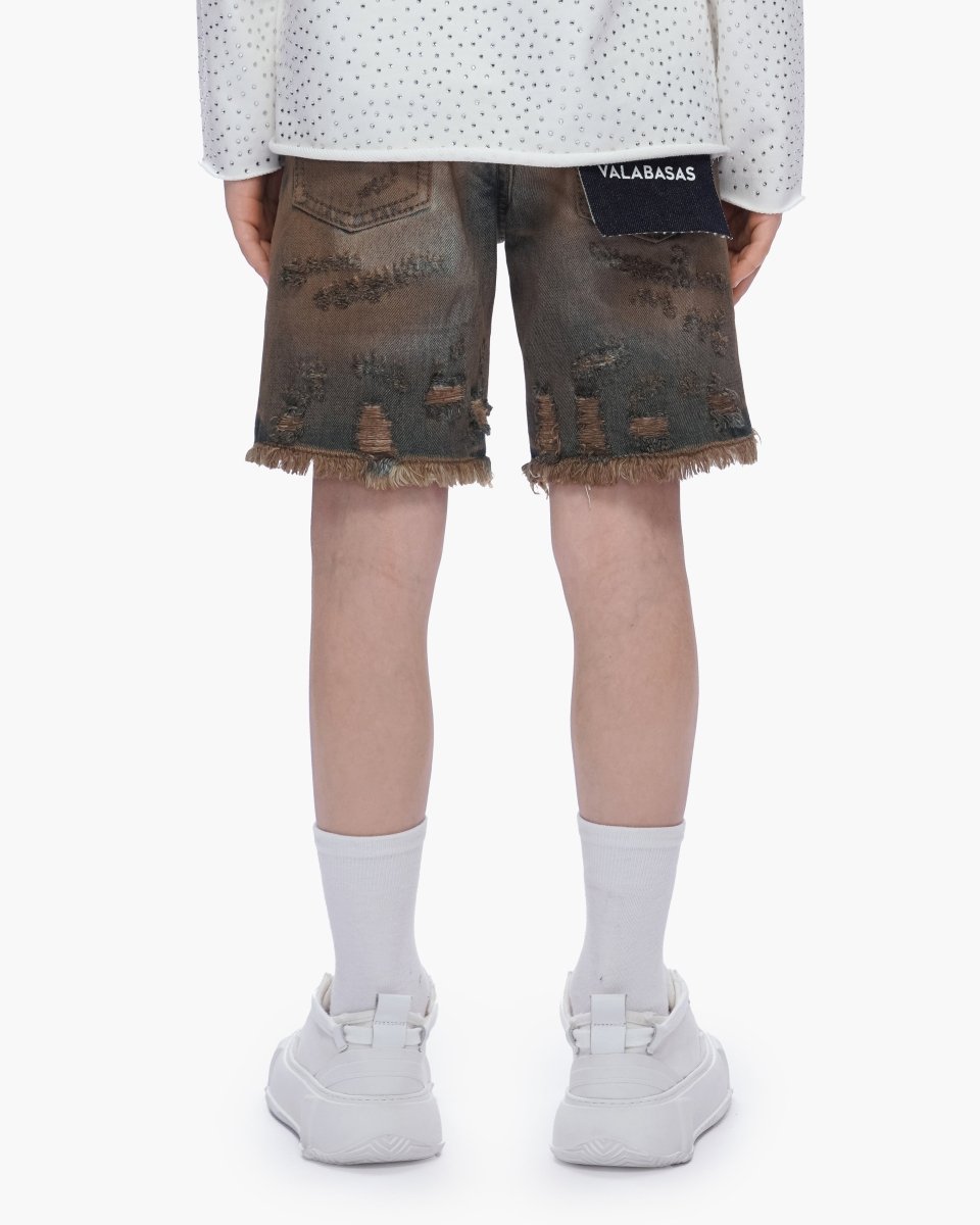 Valabasas - Kids Clipped Jorts - Dirty Vintage Blue