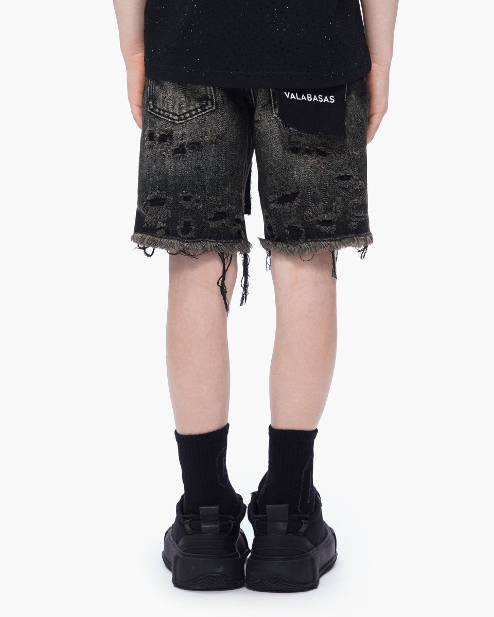 Valabasas - Kids Clipped Jorts - Grey Washed