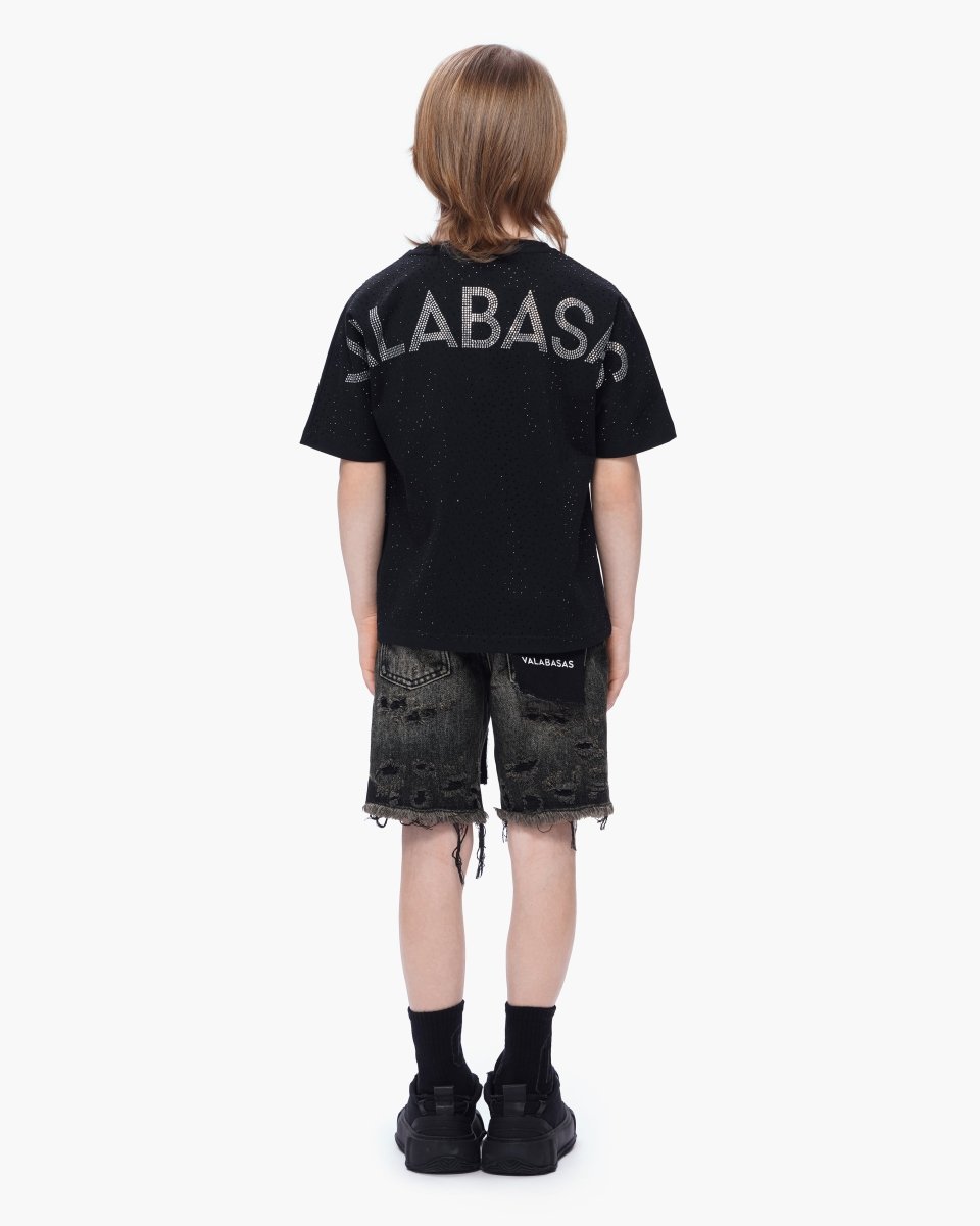 Valabasas - Kids Clipped Jorts - Grey Washed