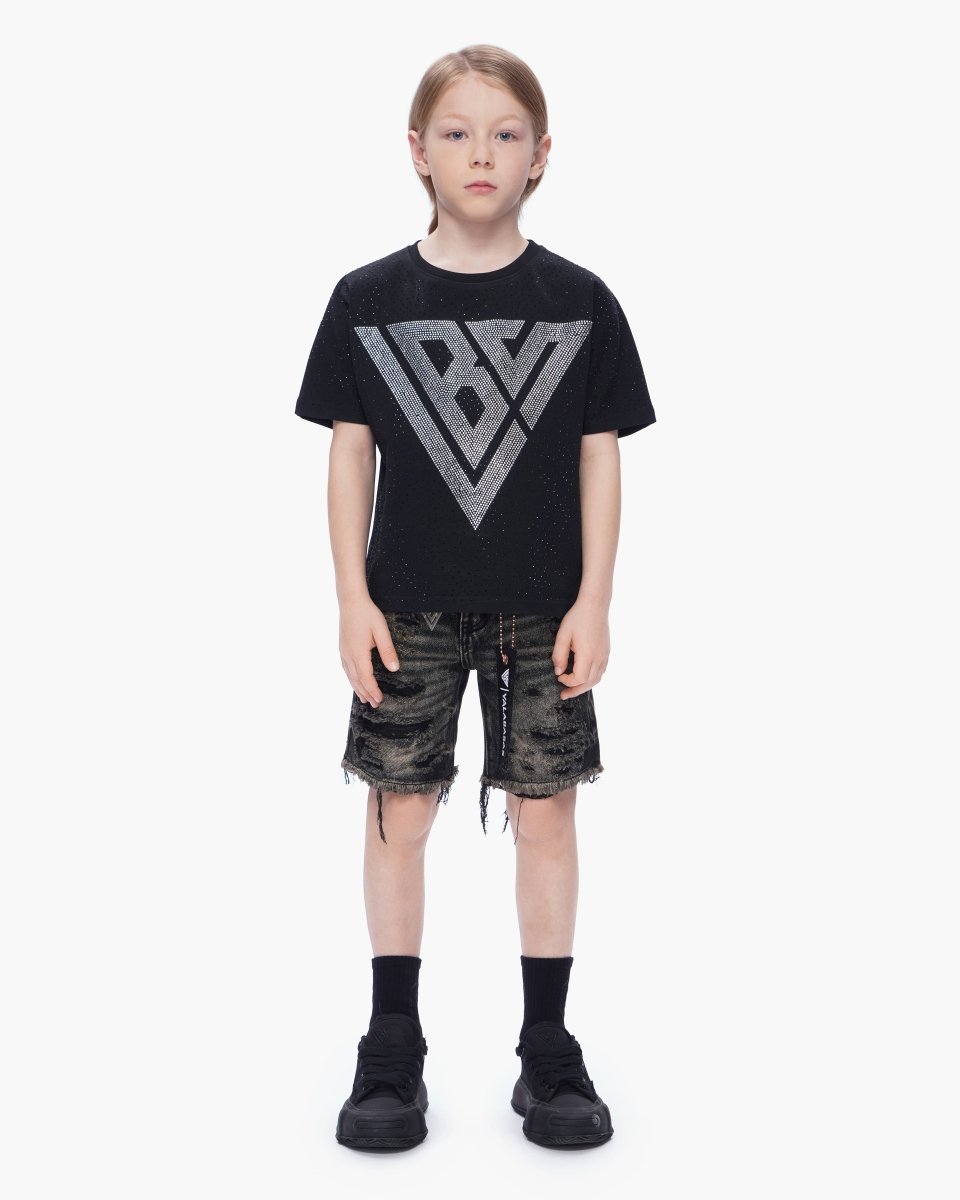 Valabasas - Kids Clipped Jorts - Grey Washed