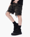 Valabasas - Kids Clipped Jorts - Grey Washed