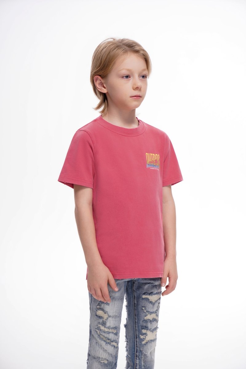 Valabasas - Kids The Outdoors Vintage Red Tee - Vintage Red