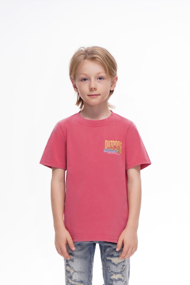 Valabasas - Kids The Outdoors Vintage Red Tee - Vintage Red