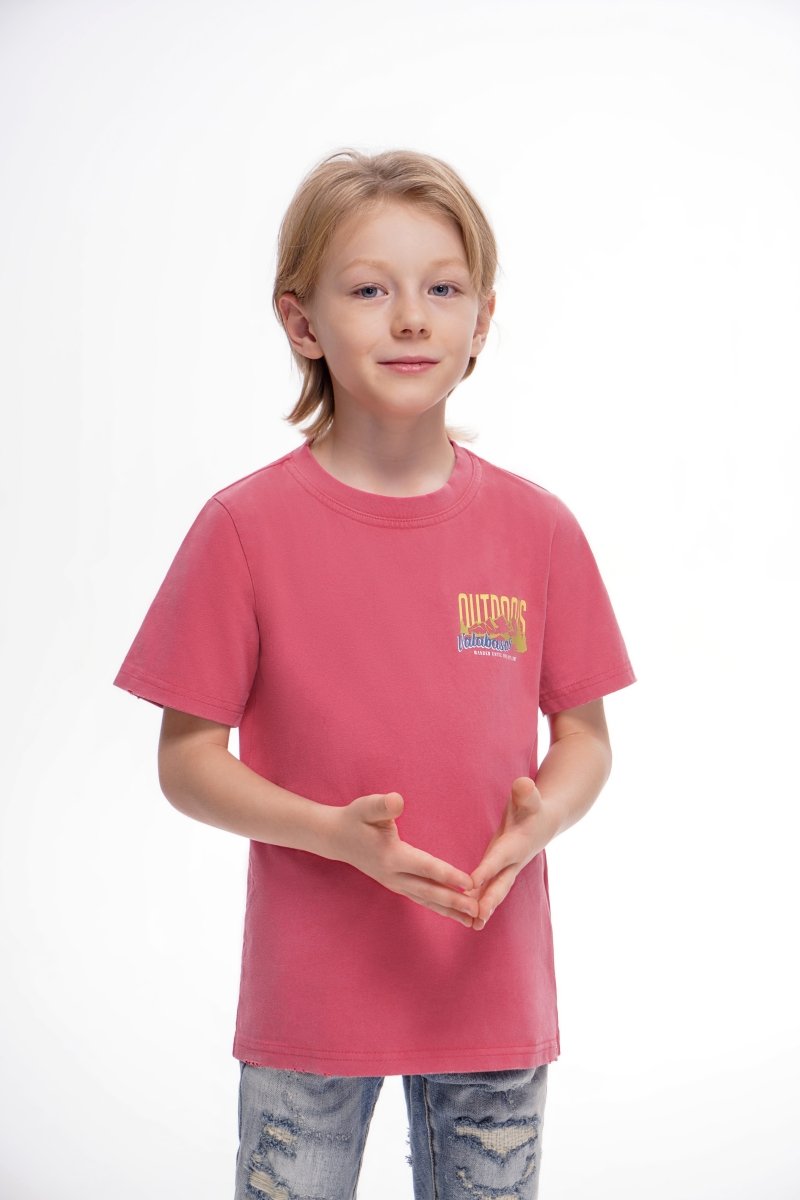 Valabasas - Kids The Outdoors Vintage Red Tee - Vintage Red