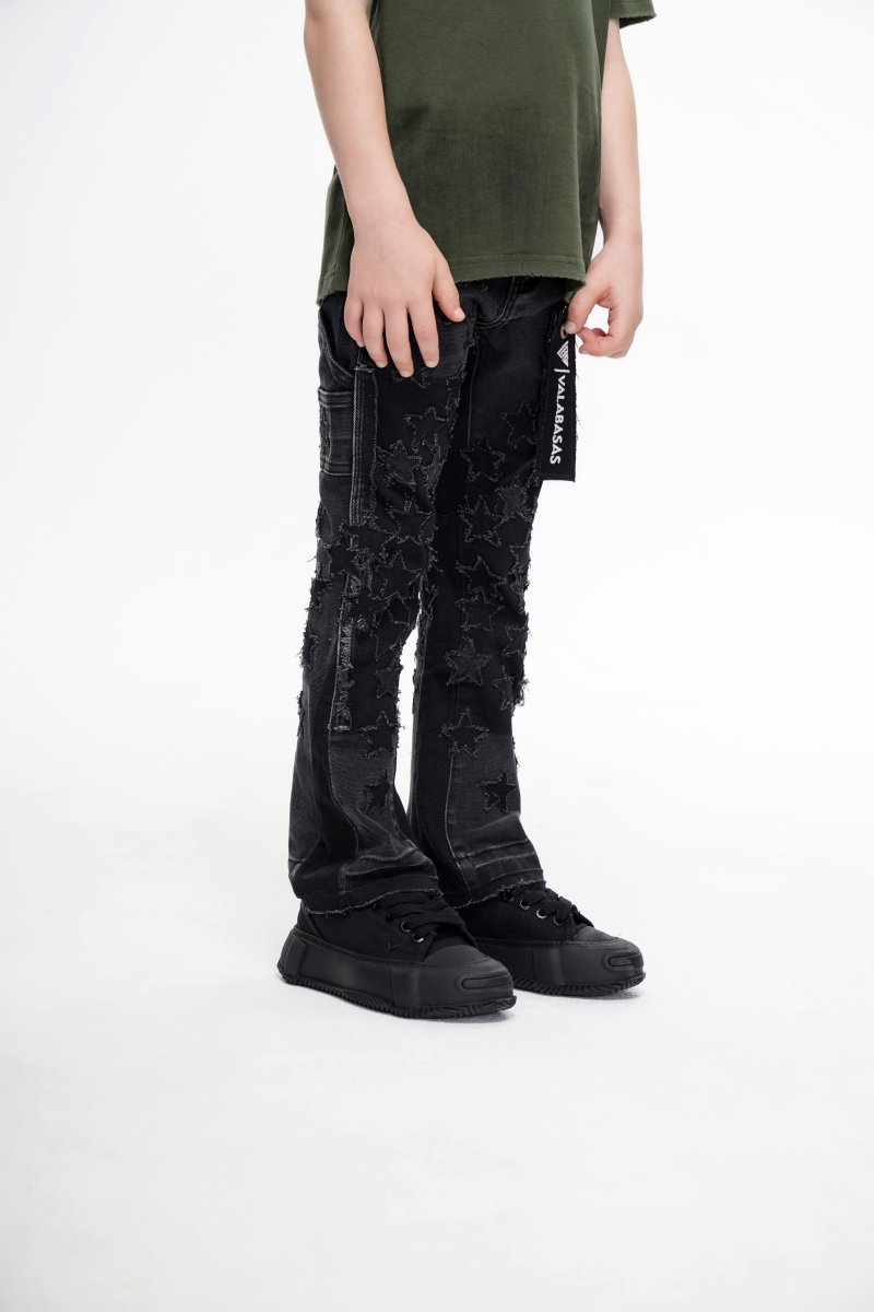 Valabasas - Kids V-Stars Stacked - Black