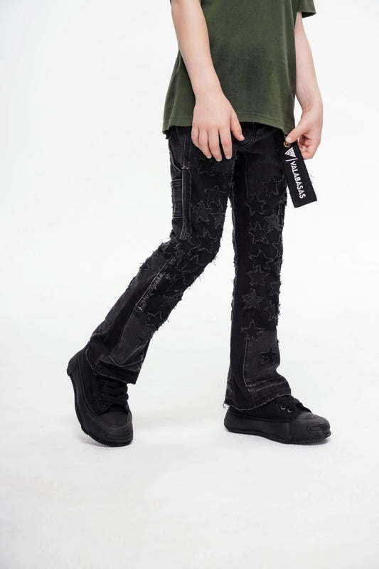 Valabasas - Kids V-Stars Stacked - Black