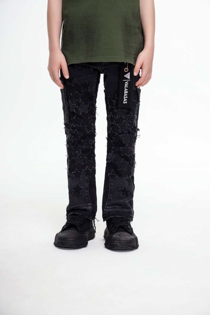 Valabasas - Kids V-Stars Stacked - Black
