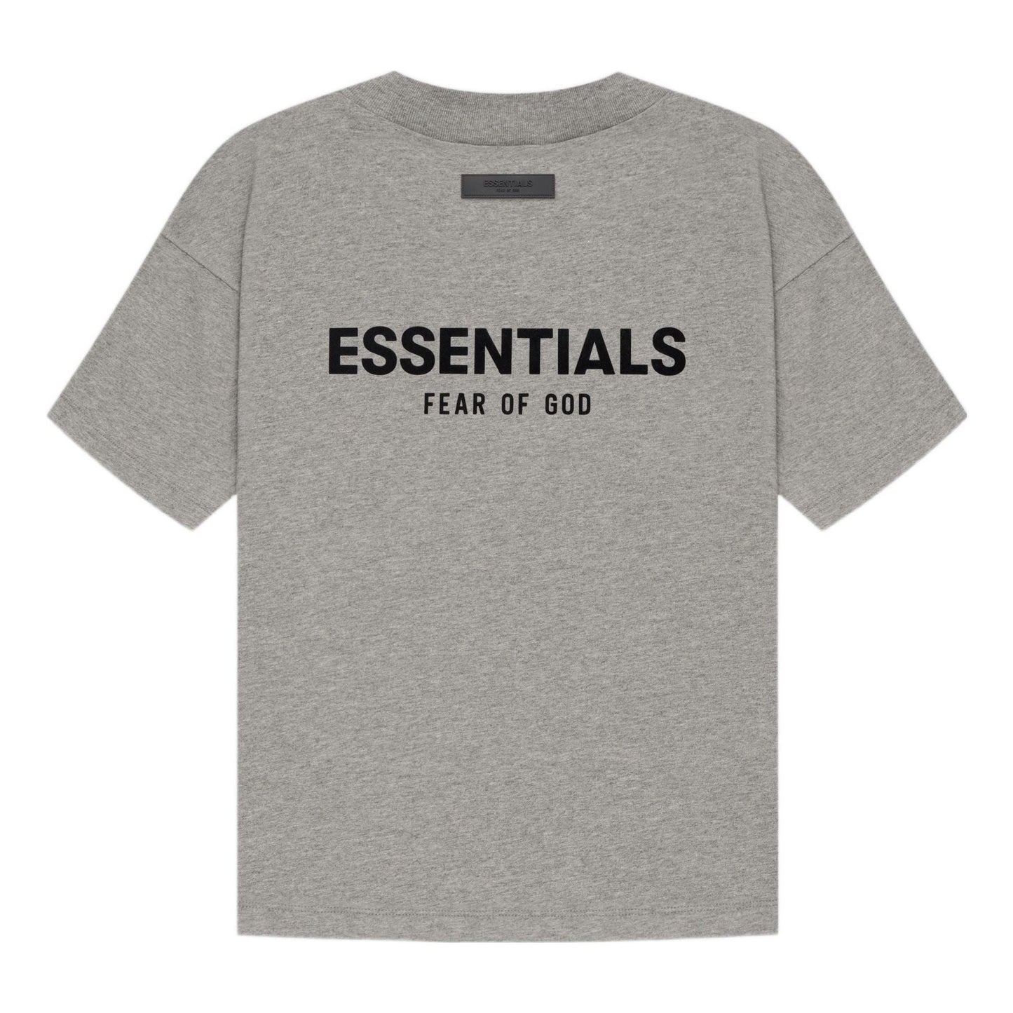 Fear of God Essentials SS22 Tee - Dark Oatmeal — Jerry Lorenzo Essentials heavyweight basic, short-sleeve cotton tee, front view