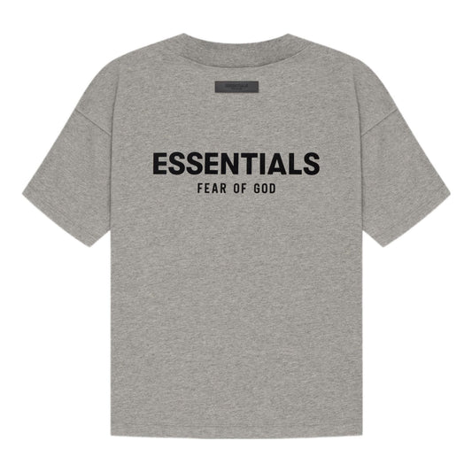 Fear of God Essentials SS22 Tee - Dark Oatmeal — Jerry Lorenzo Essentials heavyweight basic, short-sleeve cotton tee, front view