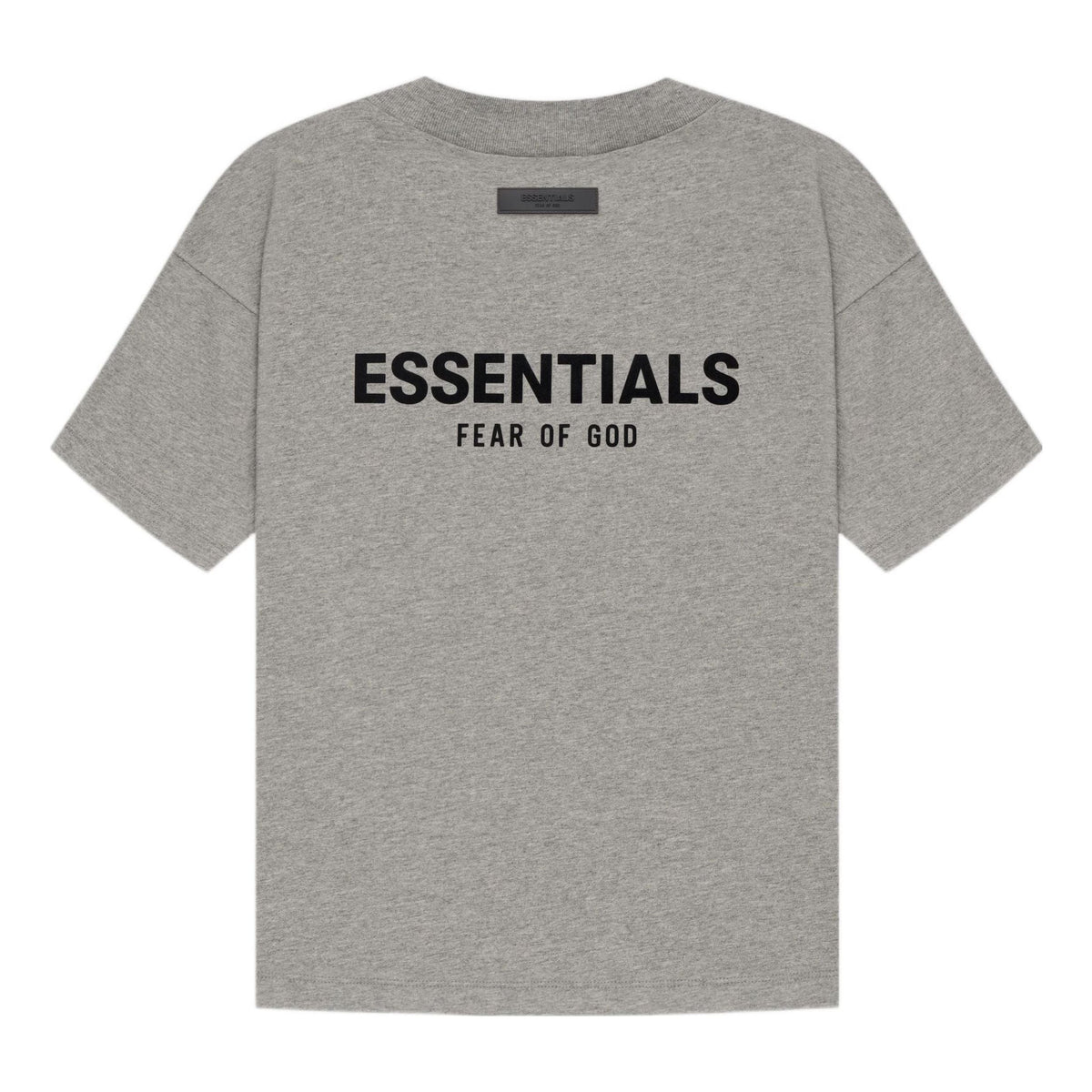 Fear of God Essentials SS22 Tee - Dark Oatmeal — Jerry Lorenzo Essentials heavyweight basic, short-sleeve cotton tee, front view