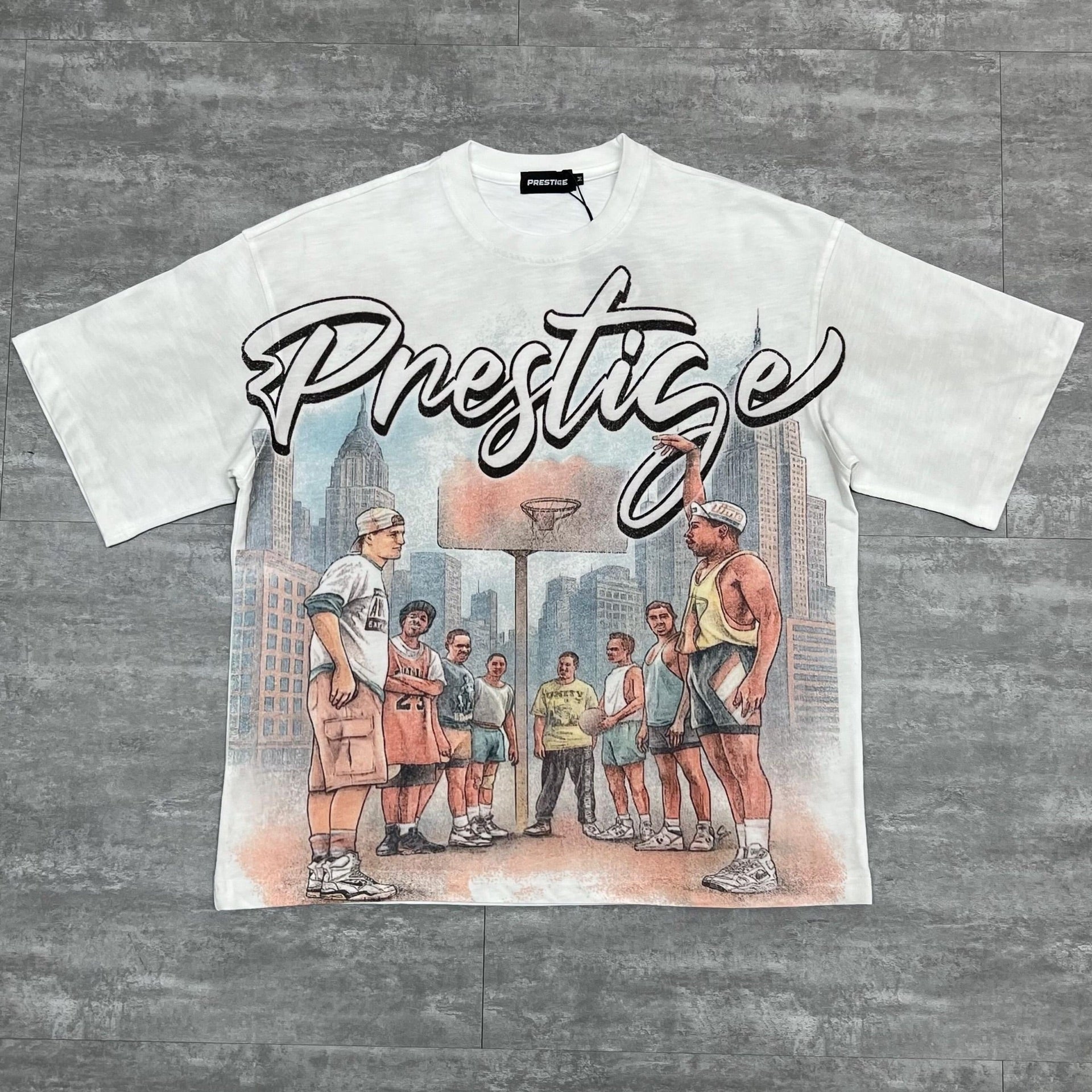 Prestige - White Men Can't Jump Tee — front view
