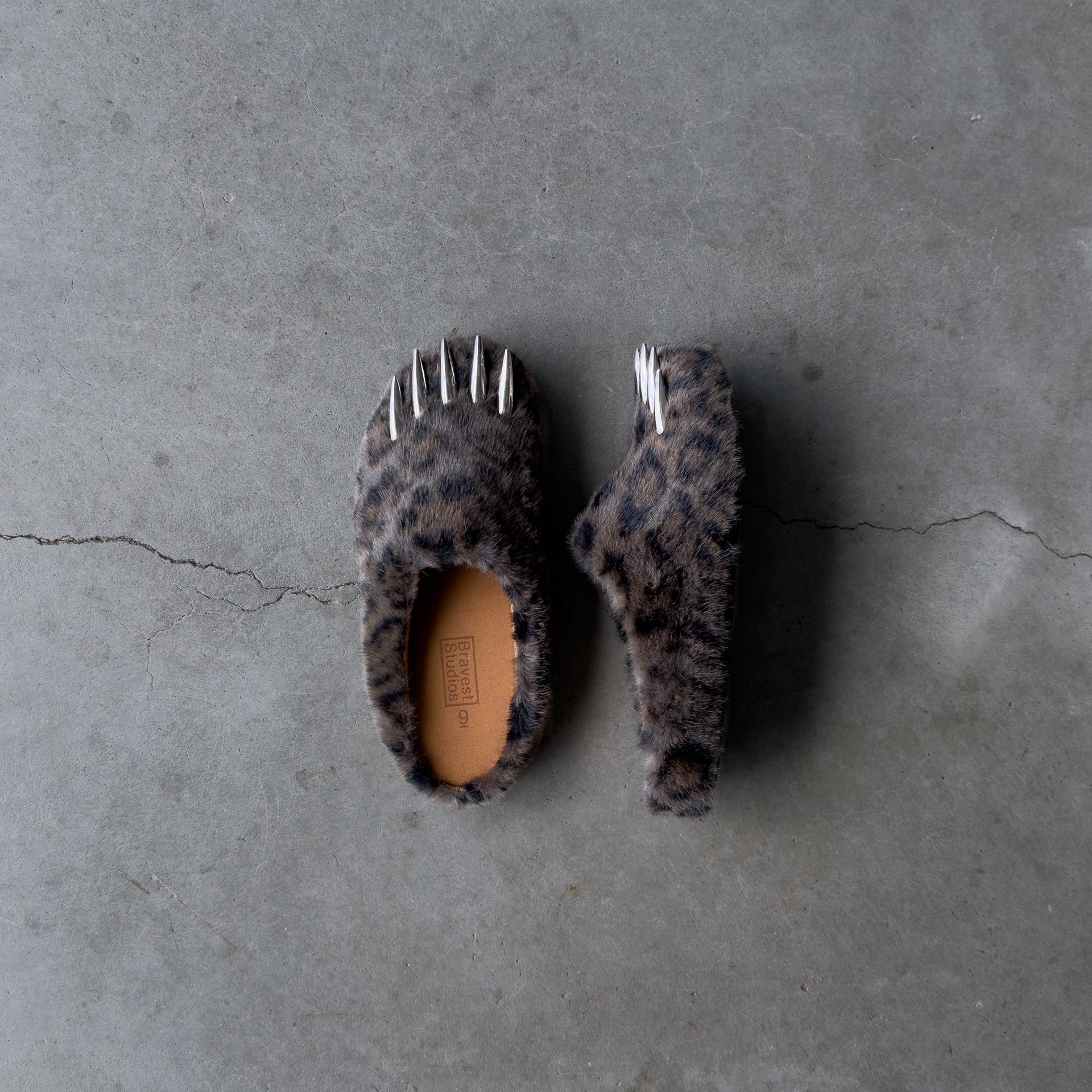 Bravest Studios - Claw Mules - Dark Leopard — front view