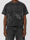 Prestige - Distress Angel Rhinestone Tee — front view