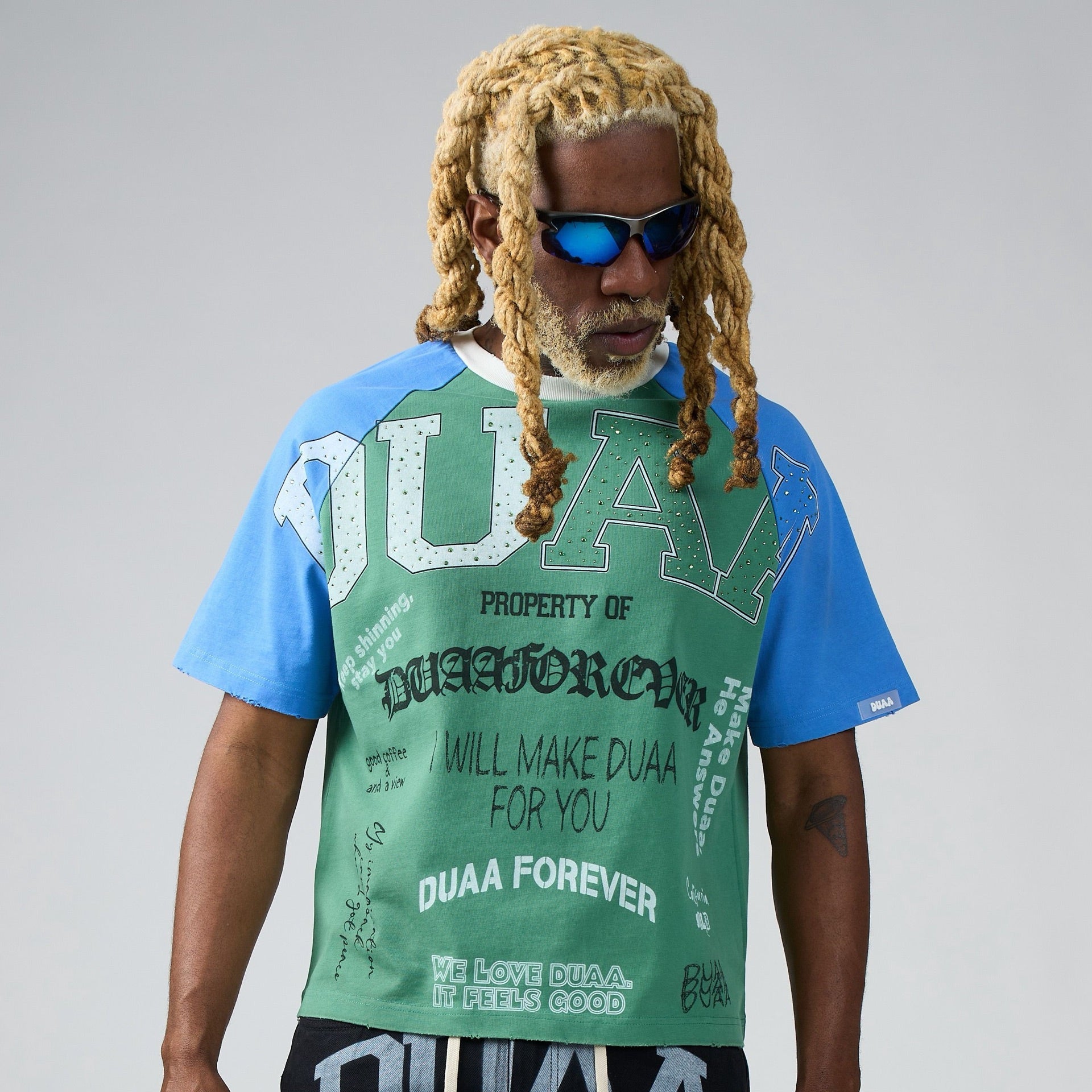 Duaa - Court Tee - Green — front view