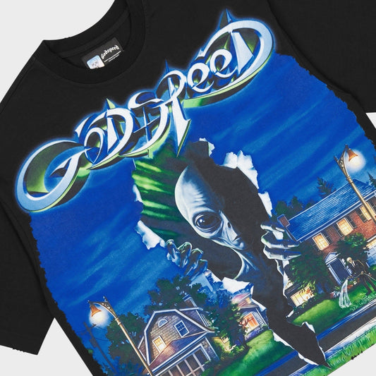 Godspeed - Neighborhood Watch Tee - Black — front view