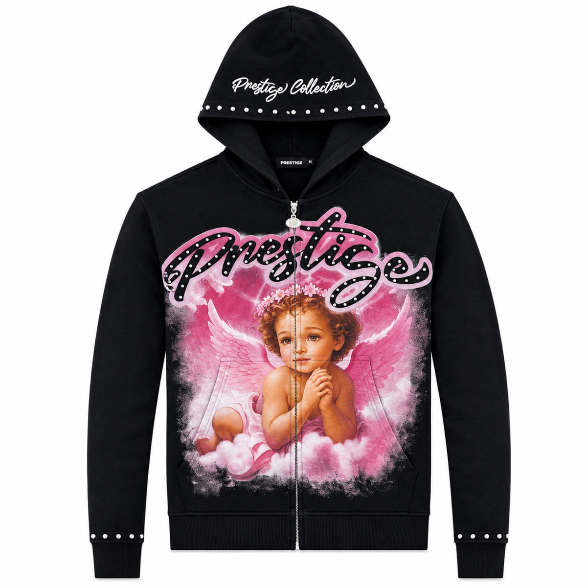 Prestige - Pink Angel Zip Hoodie - Black — 1