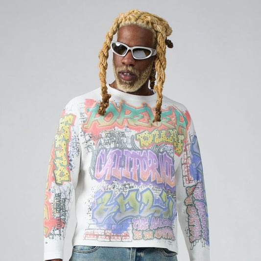 Duaa - Street Long Sleeve - White — front view