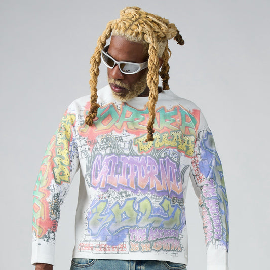 Duaa - Street Long Sleeve - White — front view