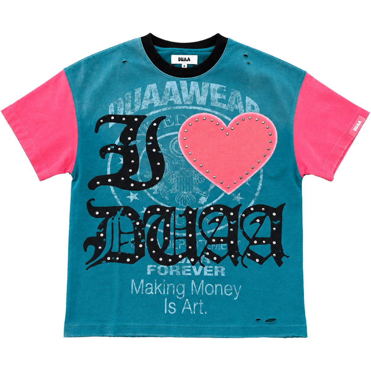 Duaa - Care Tee - Teal — front view
