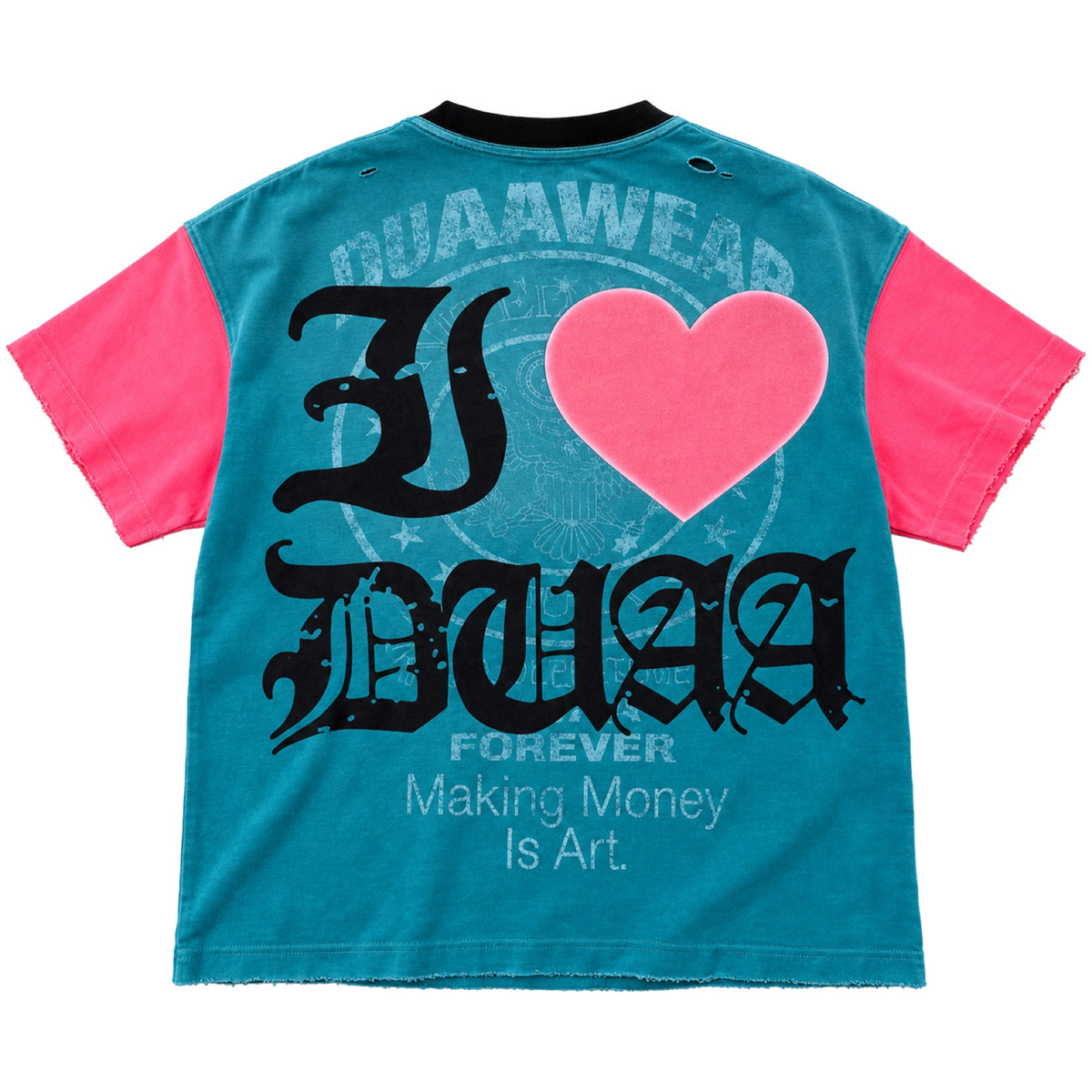 Duaa - Care Tee - Teal — front view