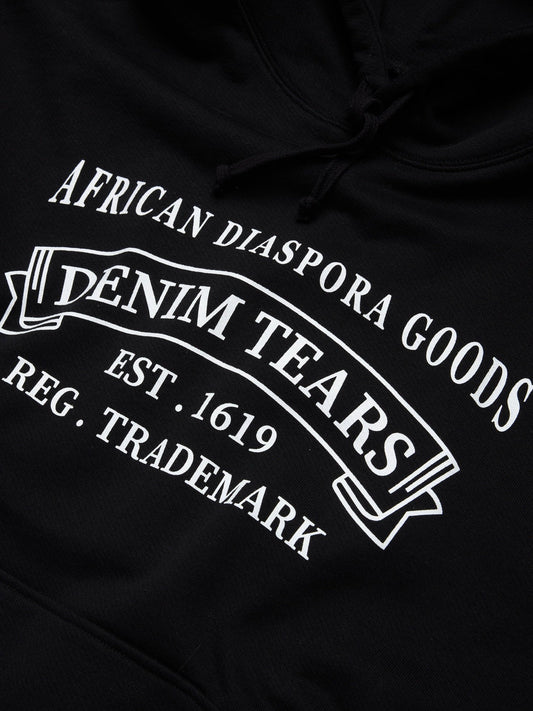 Denim Tears - ADG Hoodie - Black/White — front view