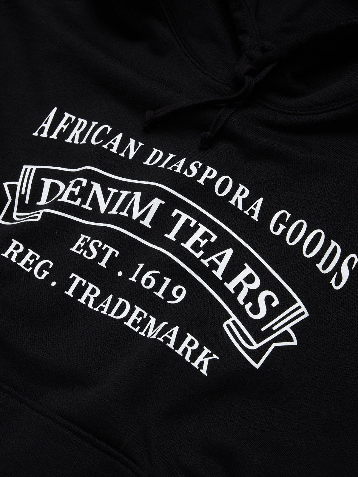 Denim Tears - ADG Hoodie - Black/White — front view