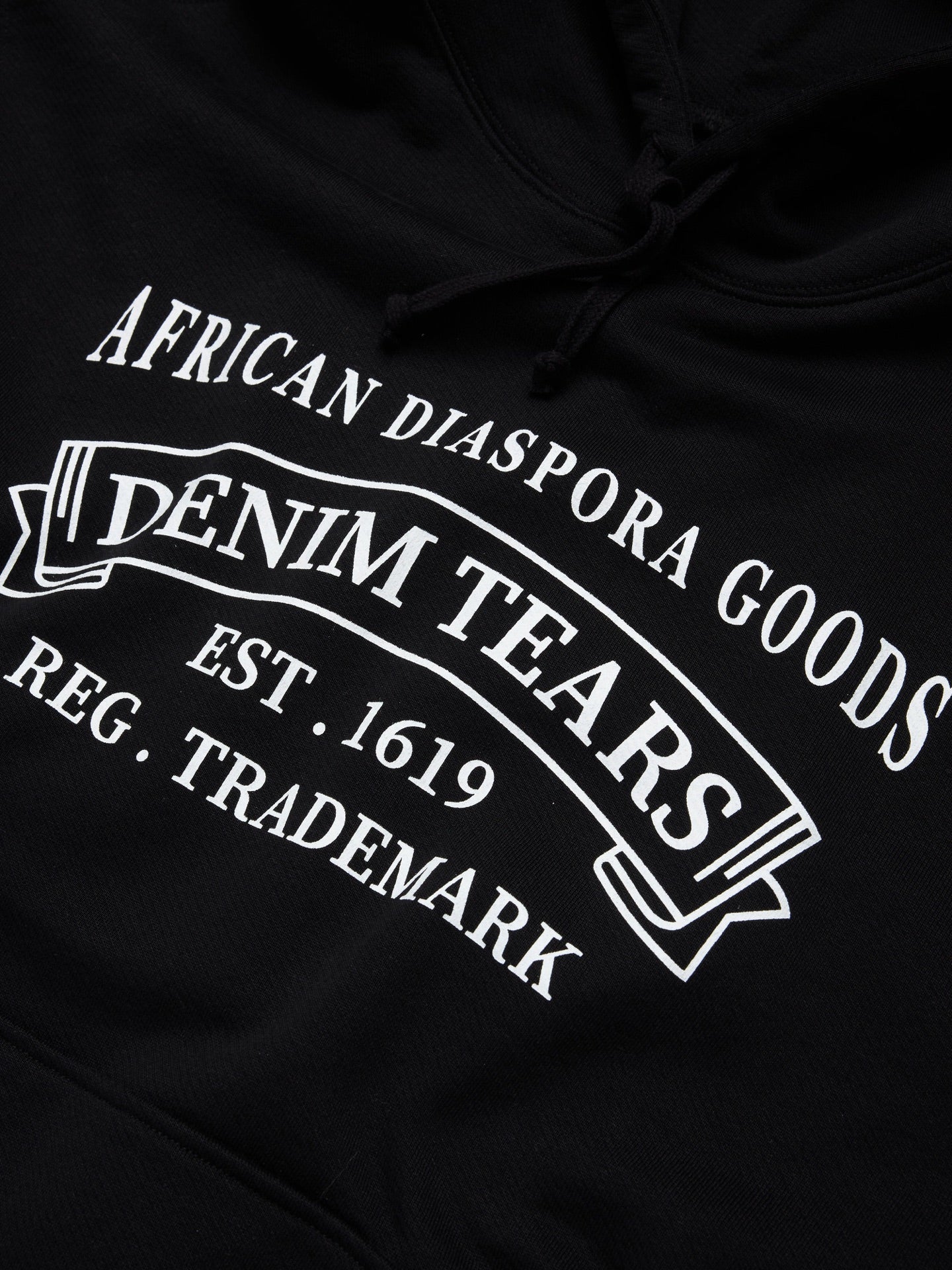 Denim Tears - ADG Hoodie - Black/White — front view