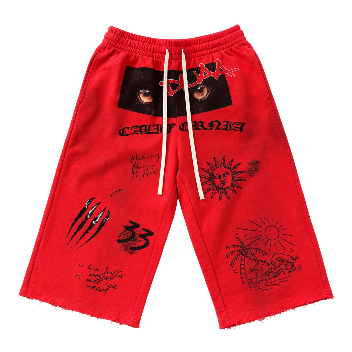 Duaa - Ruby Capri - Red — front view