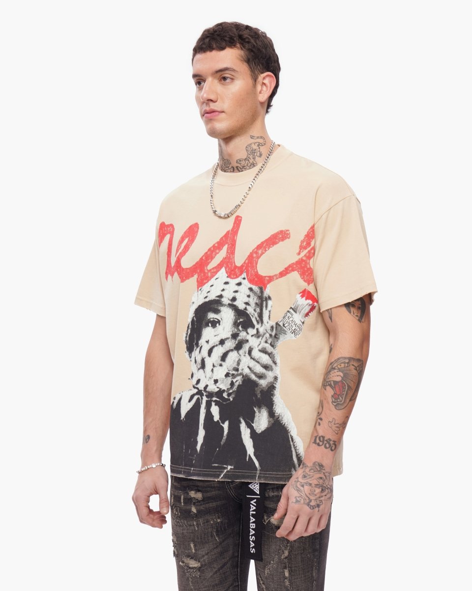 Valabasas - Peace/purge Tee - Peace/purge - Beige