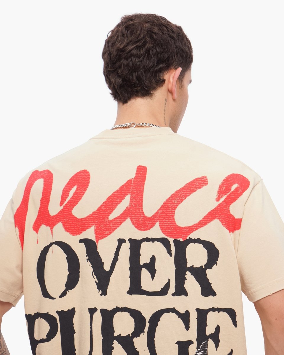 Valabasas - Peace/purge Tee - Peace/purge - Beige