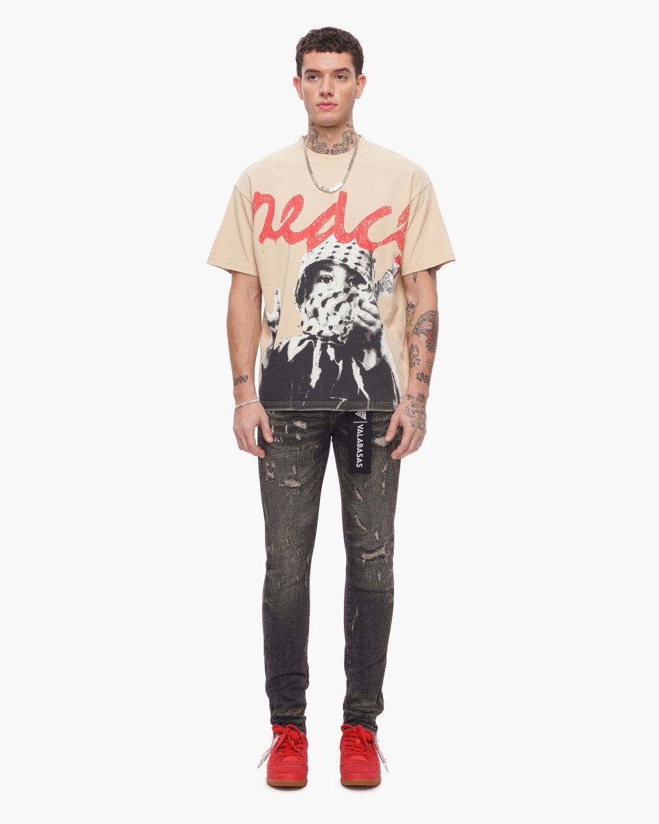 Valabasas - Peace/purge Tee - Peace/purge - Beige