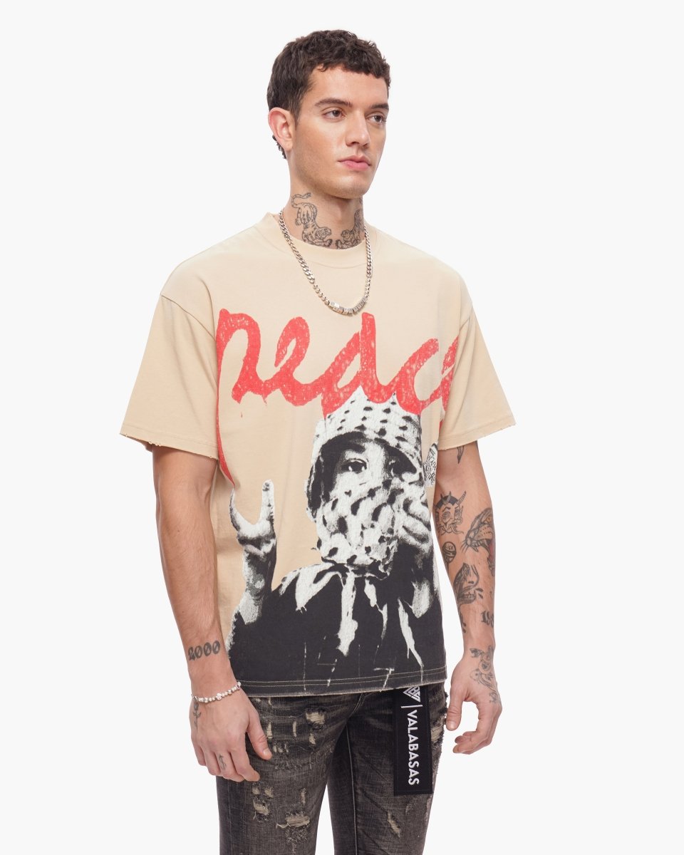 Valabasas - Peace/purge Tee - Peace/purge - Beige