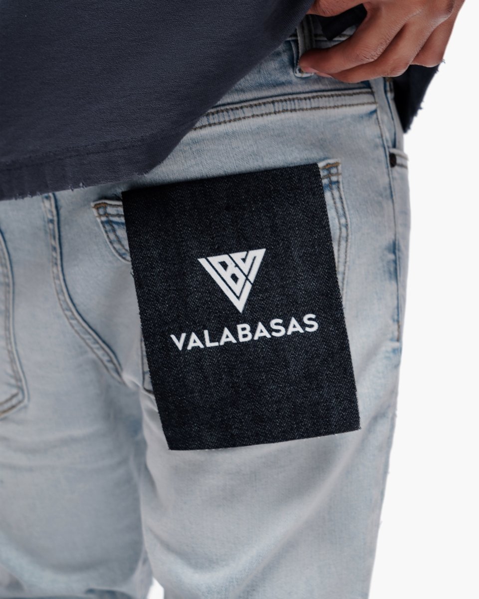 Valabasas - Repair Skinny Denim - Repair - Light Blue Wash