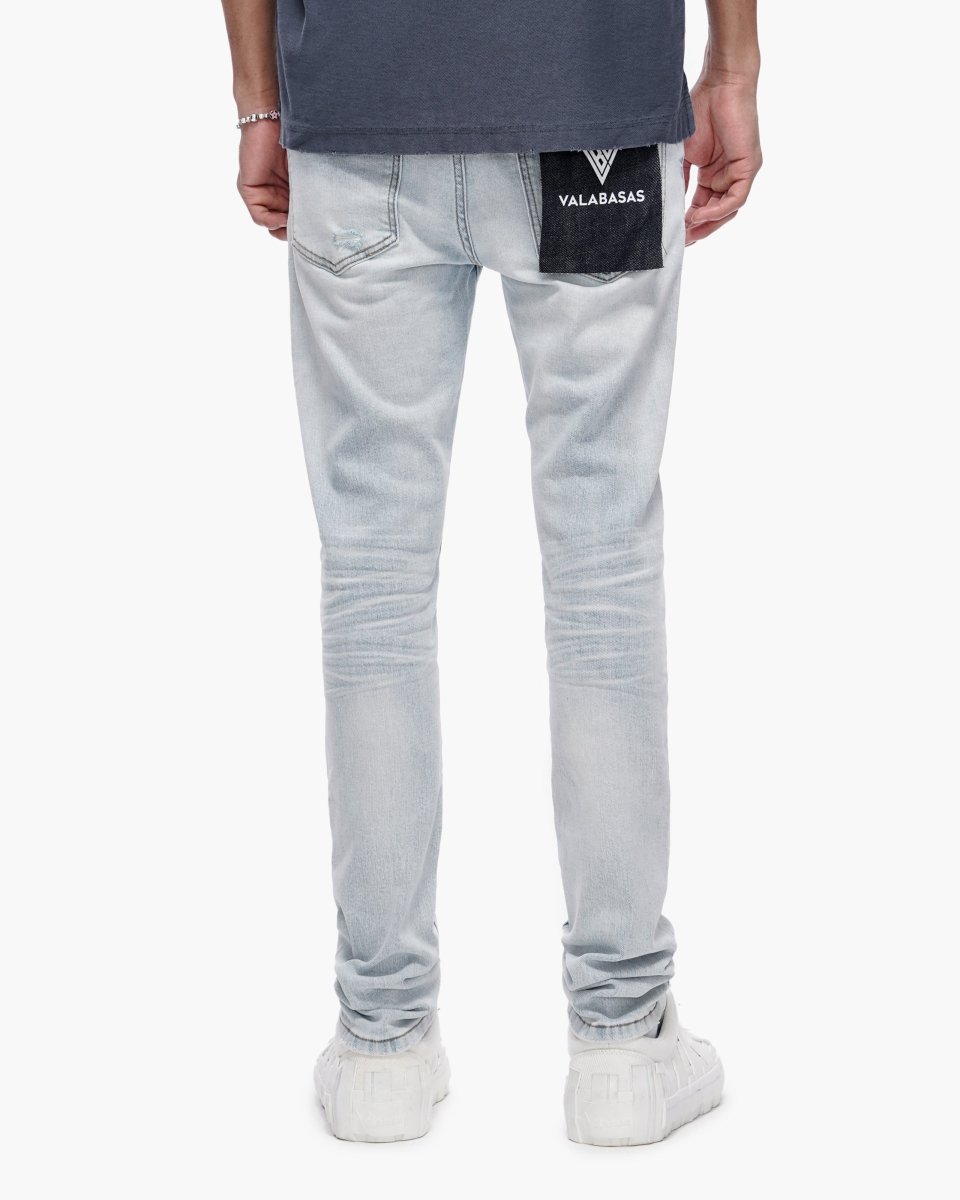 Valabasas - Repair Skinny Denim - Repair - Light Blue Wash