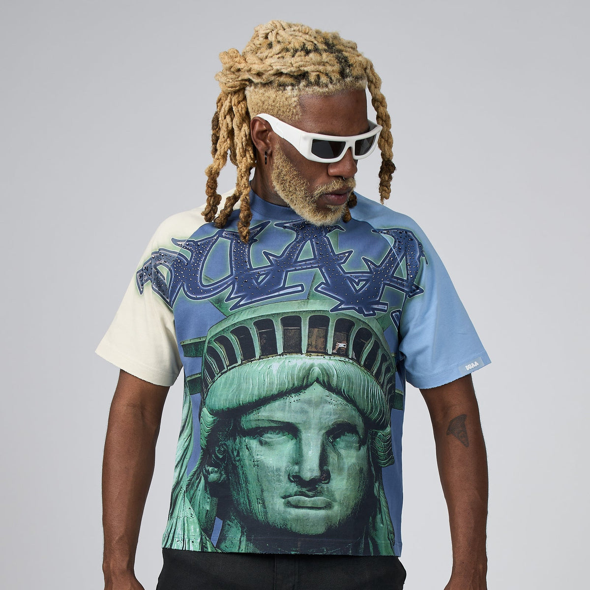 Duaa - Republic Tee - Blue — front view