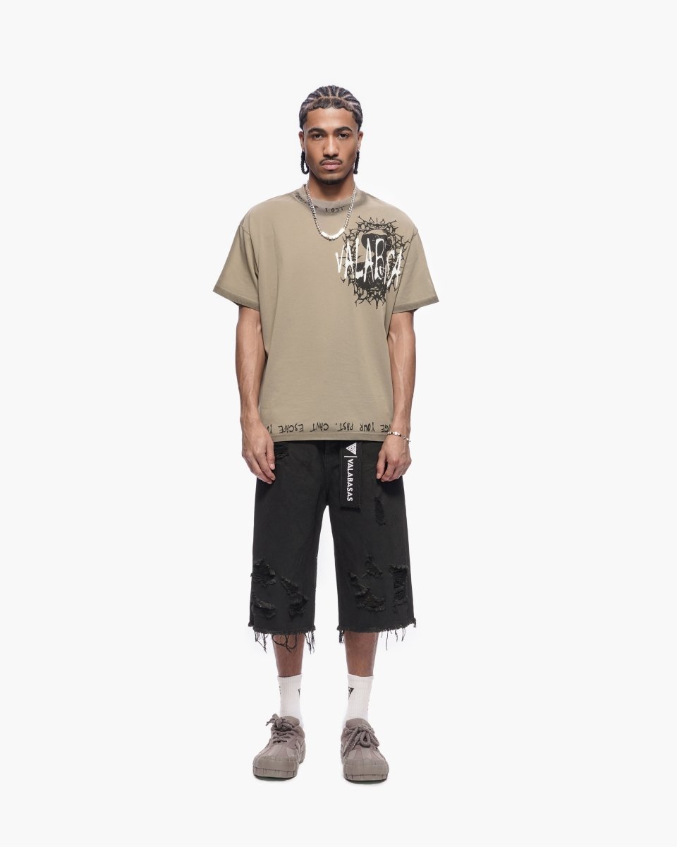 Valabasas - Snapped Black Washed Jorts - Black Washed