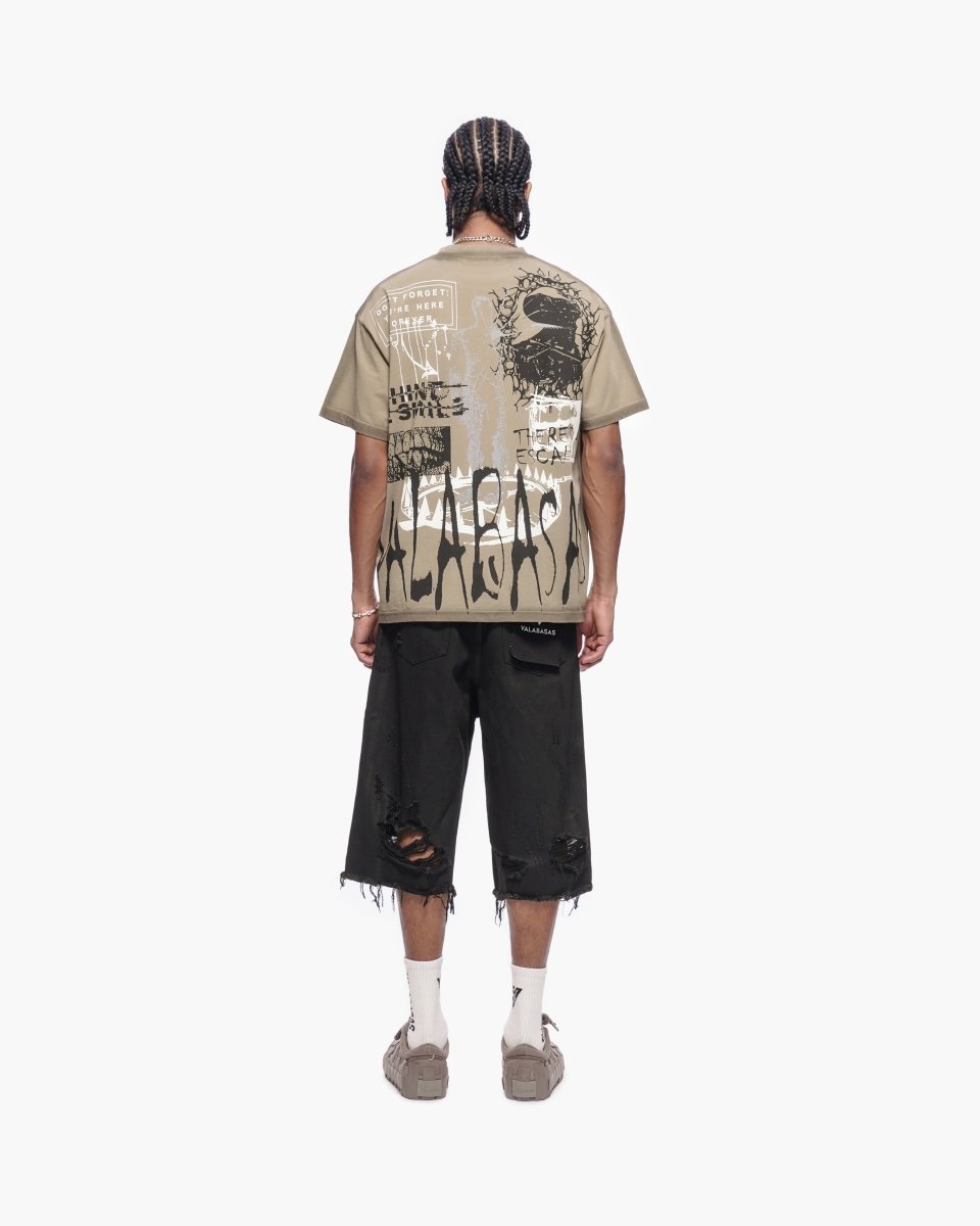 Valabasas - Snapped Black Washed Jorts - Black Washed