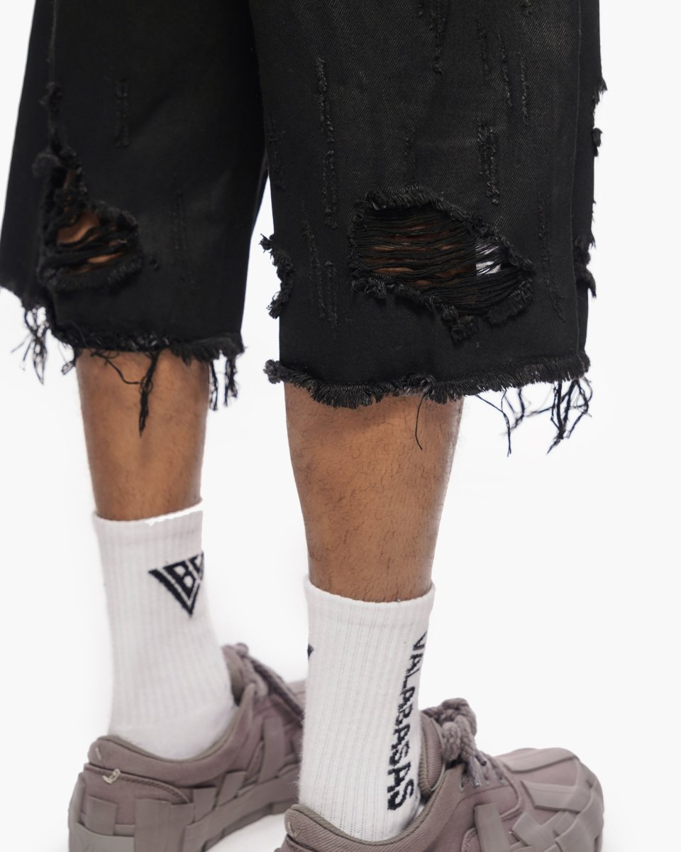 Valabasas - Snapped Black Washed Jorts - Black Washed