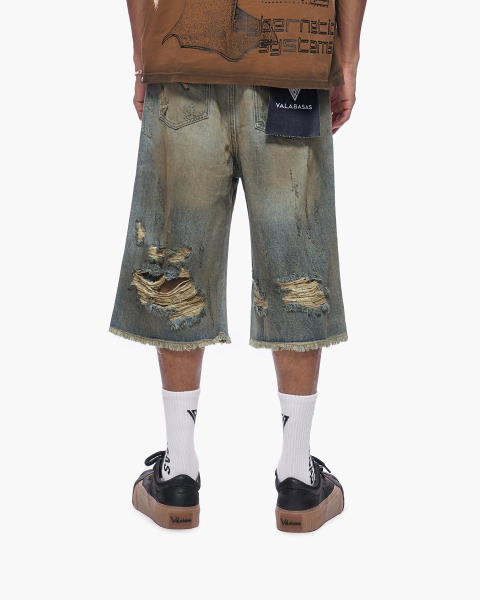 Valabasas - Snapped Dirty Vintage Blue Jorts - Dirty Vintage Blue